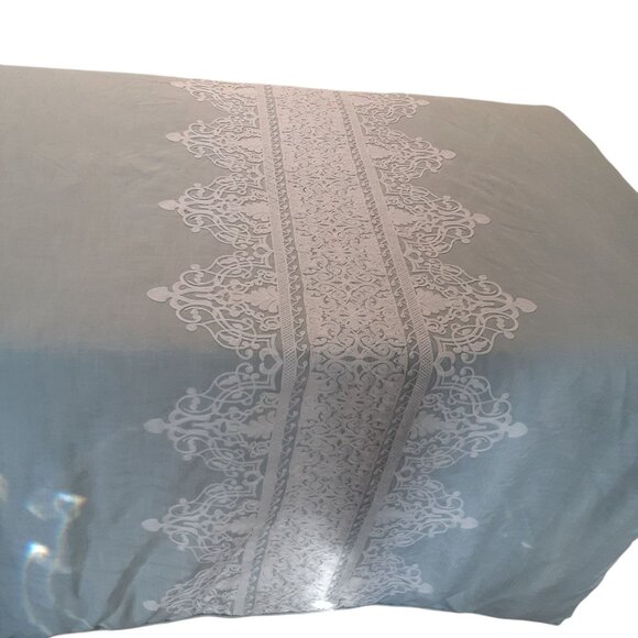 J.Queen New York Queen Size Bedspread Sage Green Embroidered - Picture 3 of 11